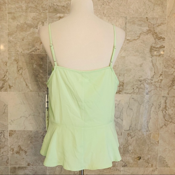 Leith Green Sleeveless Peplum Cami Top - Picture 6 of 8